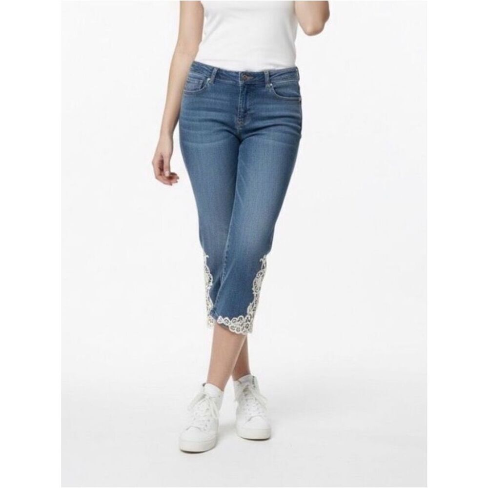 Inc. Denim straight leg regular fit crop jeans size 12.